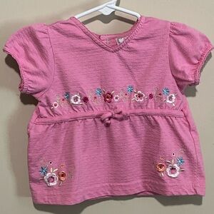 Vintage Nannette Floral Embroidery Blouse